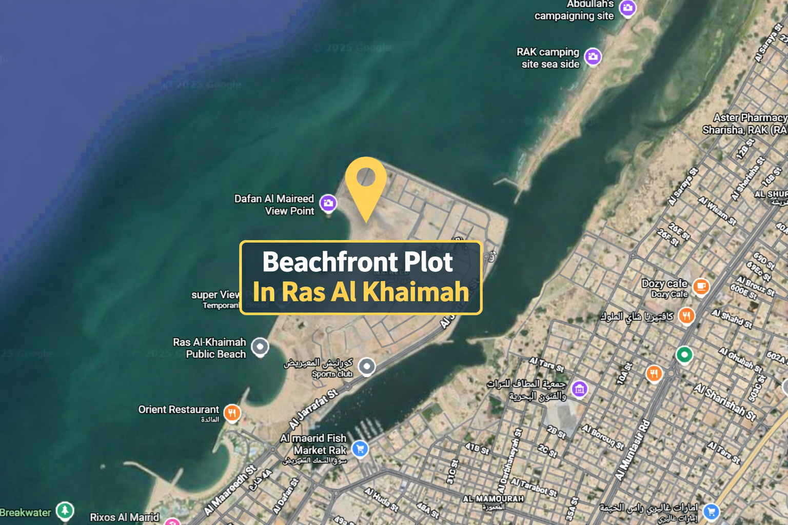 Beachfront Plot for Sale in Ras Al Khaimah